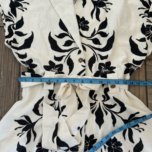 Zara LINEN BLEND PRINTED DRESS size small - Picture 14 of 15